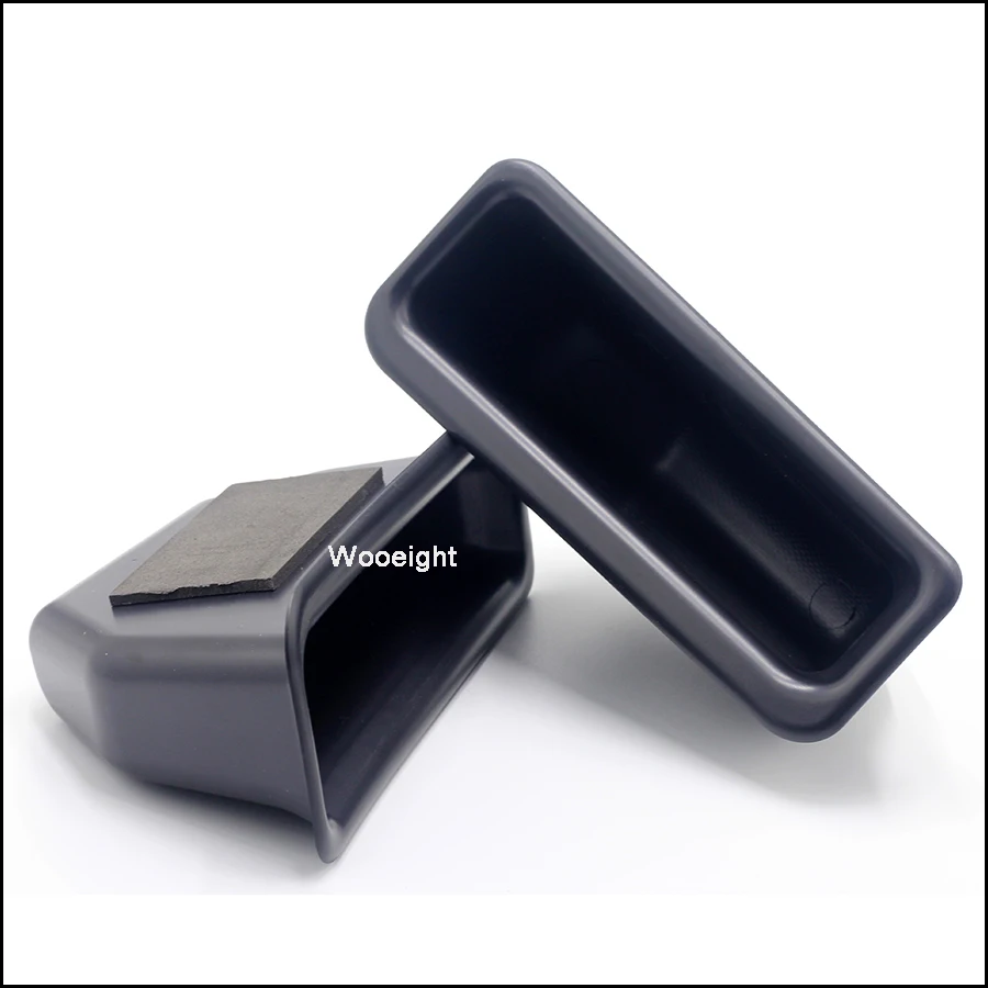 Wooeight New 2Pcs Car Inner Tray ABS Armrest Container Rear Door Storage Box Handle Boxes For Ford Explorer 2016 2017 (6)