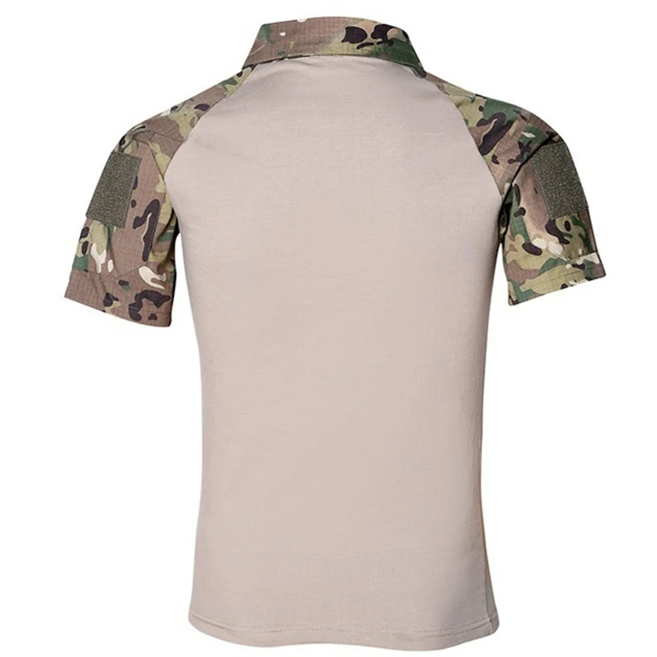 Для мужчин лето Армия Боевая Тактический футболка-поло военные короткий рукав камуфляж футболки-поло S-3XL