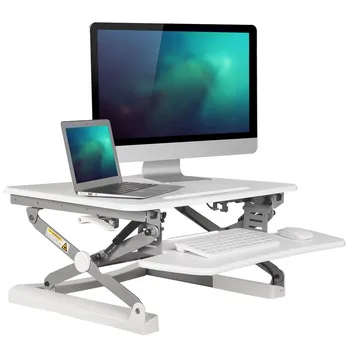 

Loctek M1 EasyUp Height Adjustable Sit Stand Desk Riser Foldable Laptop Desk Notebook/Monitor Holder Stand With Keyboard Tray