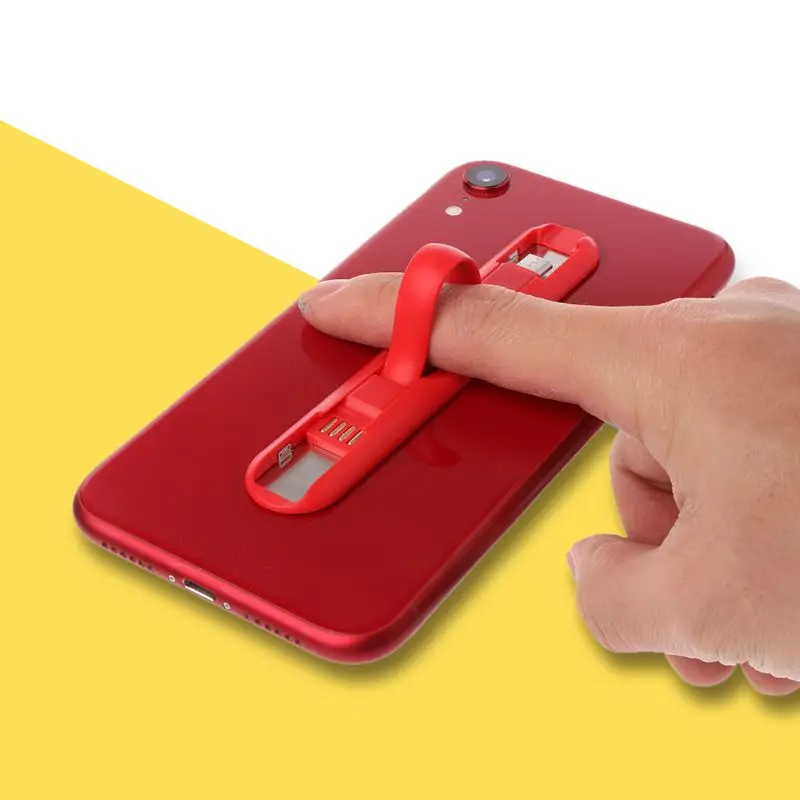 Регулируемый 2в1 usb type C мобильный телефон кольцо кронштейн держатель зарядный кабель для передачи данных для смартфонов iPhone