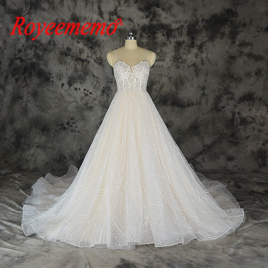 Блестящее кружевное дизайнерское свадебное платье с блестками, кружевное прозрачное свадебное платье, цена, свадебное платье на бретельках