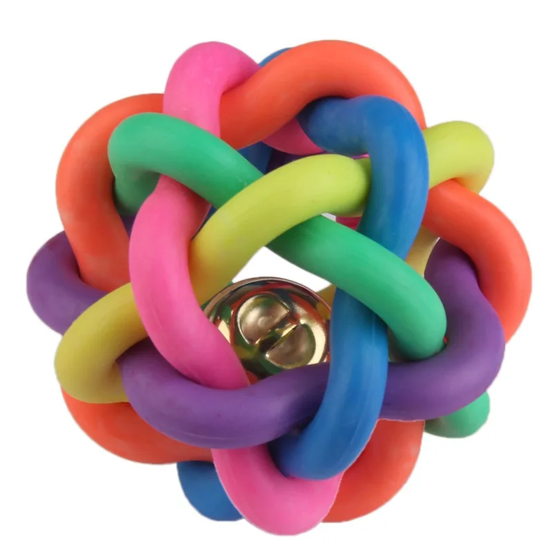 Colorful Ball Pet Dog Cat Toy Colorful Rubber Round Ball with Small