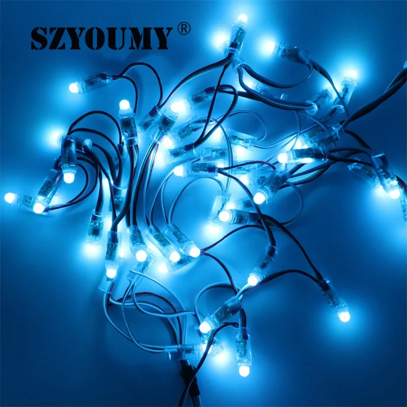 SZYOUMY 5 V 12mm привело WS2811 Pixel Модуль 50 шт/строка Digital rgb полный цвет Водонепроницаемый светодиодные фонари 10000 шт + 2 шт. Бесплатная контроллер