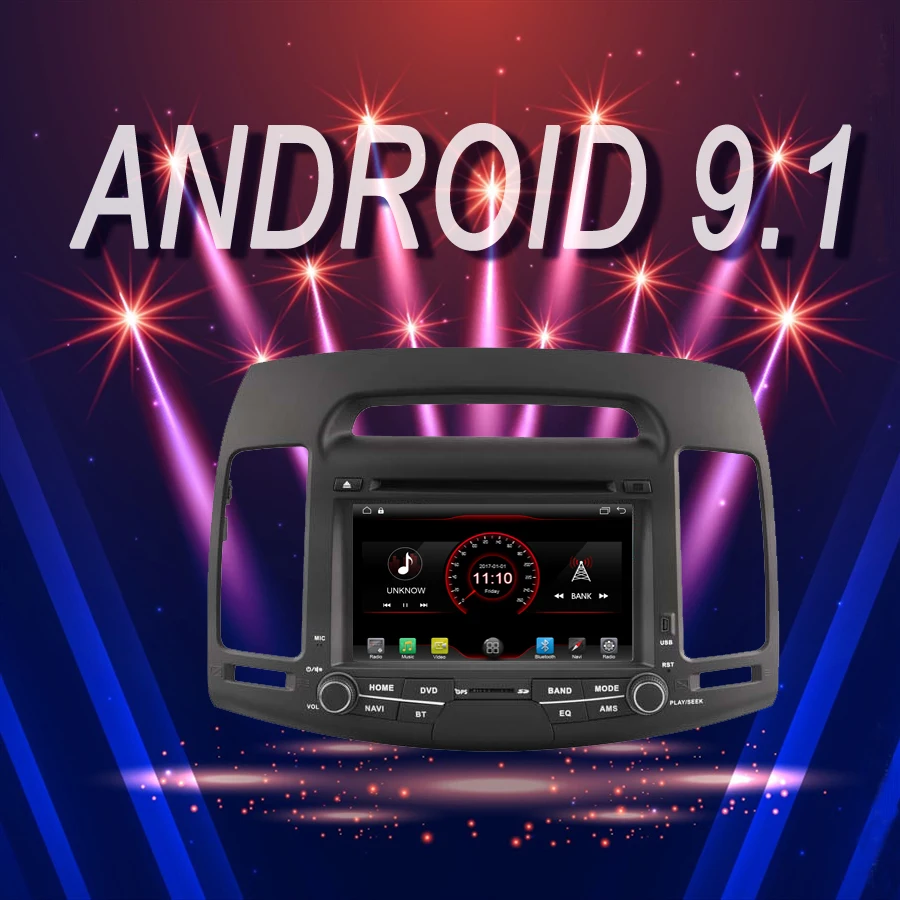 

car multimedia Player Android 9.1 Car GPS Bluetooth stereo fit for HYUNDAI ELANTRA IX35 07-2011 recorder DVD autoradio Head Unit