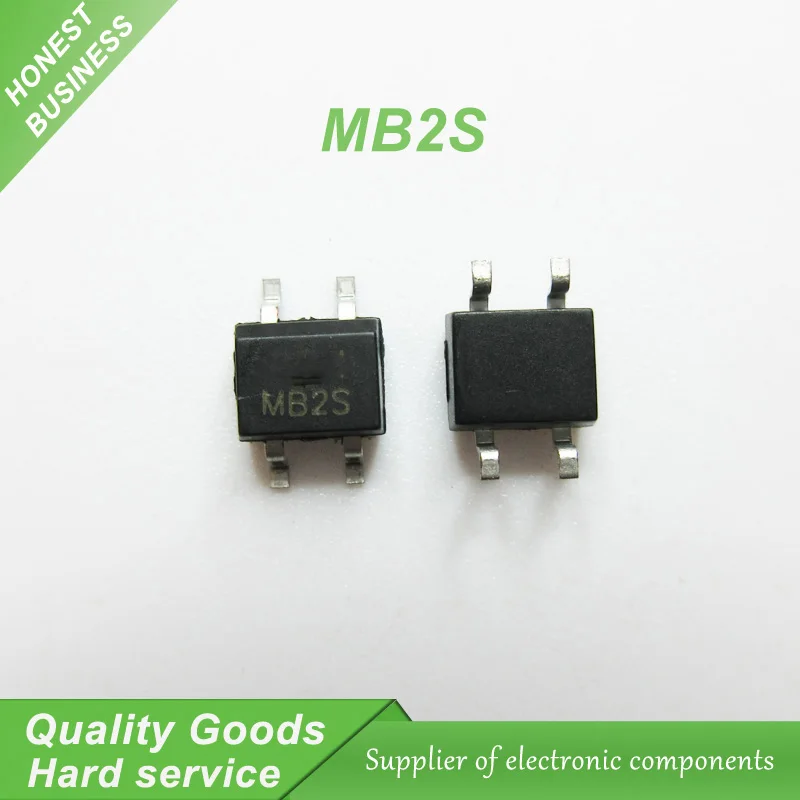 Puente Rectificador DB207S - 2A 1000V, SOP-4, Pack De 10 Unidades