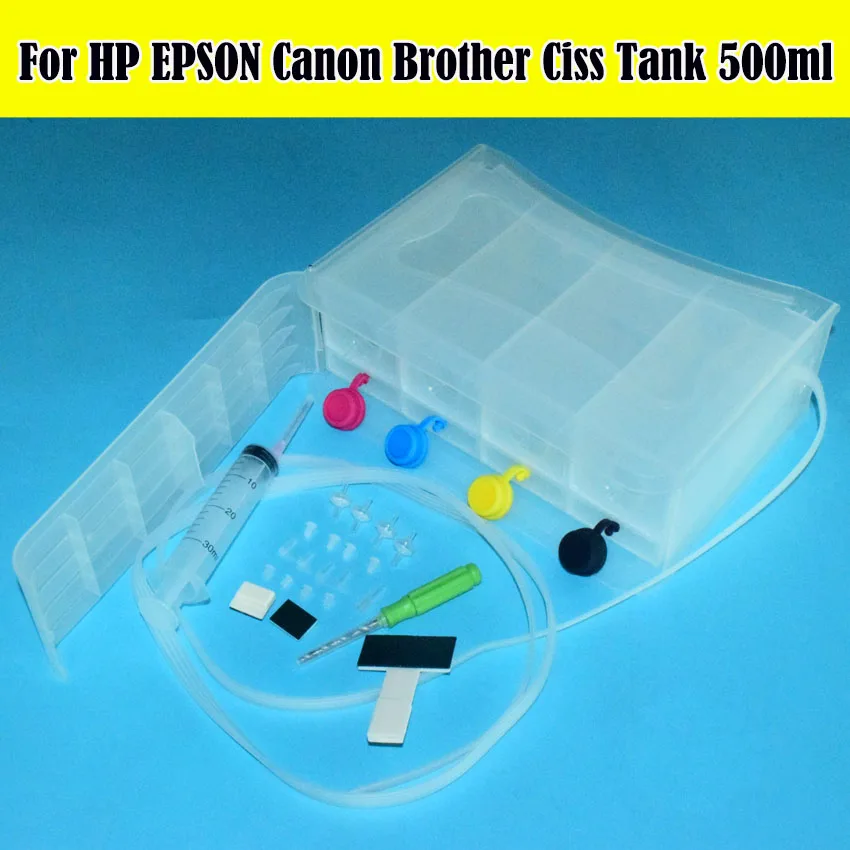 

Universal With Accessaries Diy ink Tank Kit CISS Continuous Ink Supply System Use in For HP EPSON Canon Brother ALL Printer
