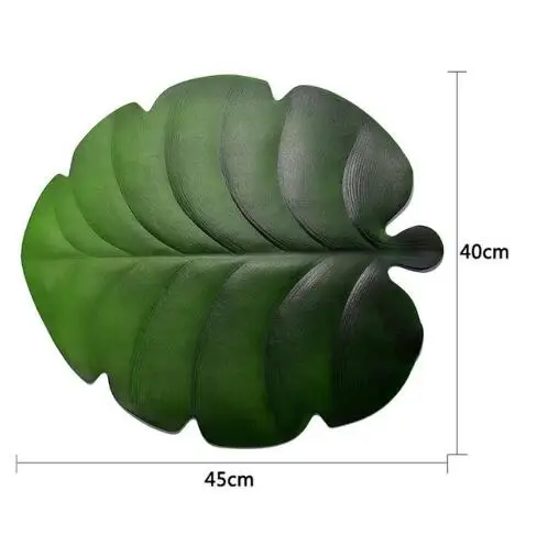Leaf 4 CFen A's украшения для вечеринки в гавайском стиле EVA лист салфетки обеденный стол коврики для пикника Водонепроницаемый диск pad 1 шт - Цвет: Leaf 4