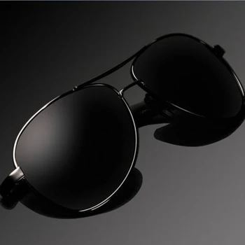 

HD Polarized Sunglasses for Mens Vintage Classic Metal Frame Black Driving Pilot Sunglasses Eyewear Male gafas de sol UV400