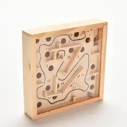 Дети Solitaire деревянный лабиринт Доски для балансирования обучения классические игры разума Игрушка Лабиринт