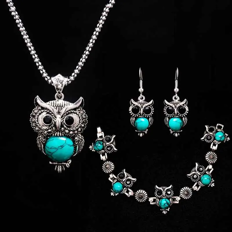 owl jewelry set