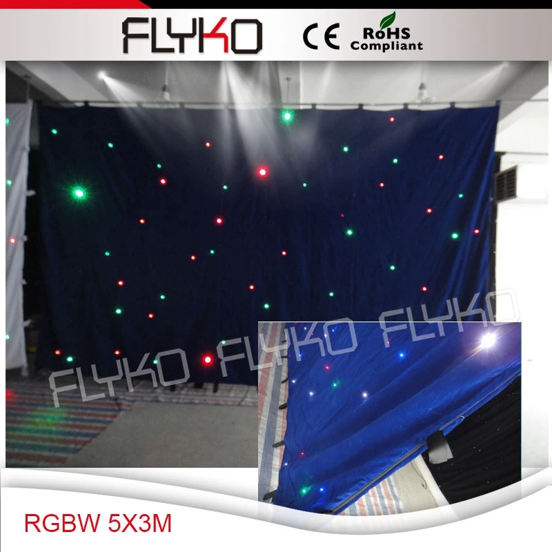 

Free shipping!!! wedding store decoration backdrop size can be customized with driver led star vision cloth