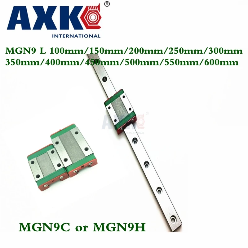 Линейная направляющая 2019 9 мм Mgn9 L = 100 150 200 250 300 350 400 450 500 550 600 с длиной 1 шт. Mgn9c или
