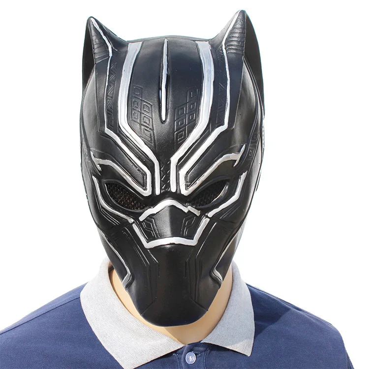 

Black Panther Masks Movie Roles Cosplay Costume Adults Halloween Mask Realistic Men's Latex Party Mask Face Mask