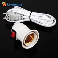 LumiParty 1 шт./компл. Redcolourful гибкий E27 подключаемого модуля пятно лампы базы мульти-направленные струи настенный выключатель света лампы штепсельная вилка американского стандарта настенный держатель лампы