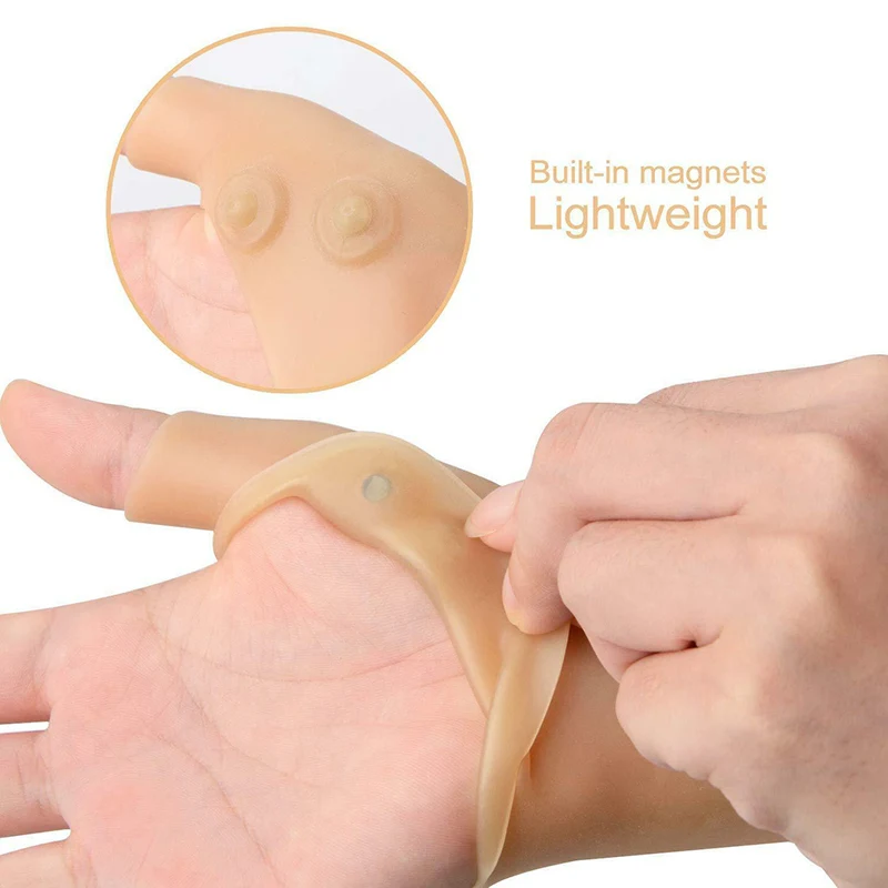 Breathable Silicone Wrist Thumb Support Braces Soft Lightweight Splint for Carpal Tunnel Rheumatism Tendonitis Yoga Magnetic