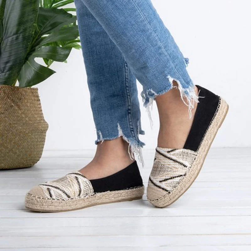 

WENYUJH Women 2019 Summer Light Breathable Flat Shoes Ladies White Fisherman Leisure Soft Comfortable Espadrilles Lazy Loafers