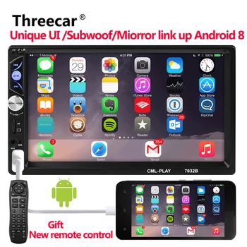 

Factory design 2 Din Car Radio 7" Audio Stereo Bluetooth MP5 Player 1024*600 support mirror link Andriod 8 with rear view camera