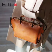 AETOO древний чувство девушка сумка через плечо, сто Ретро маленькая сумка-портфель, искусство, в духе колледжа на ремне женская сумка