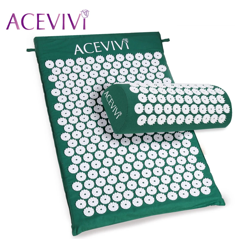 ACEVIVI Massager Cushion Acupressure Mat Relieve Stress Pain Acupuncture Spike Yoga Mat With Pillow Drop Shipping