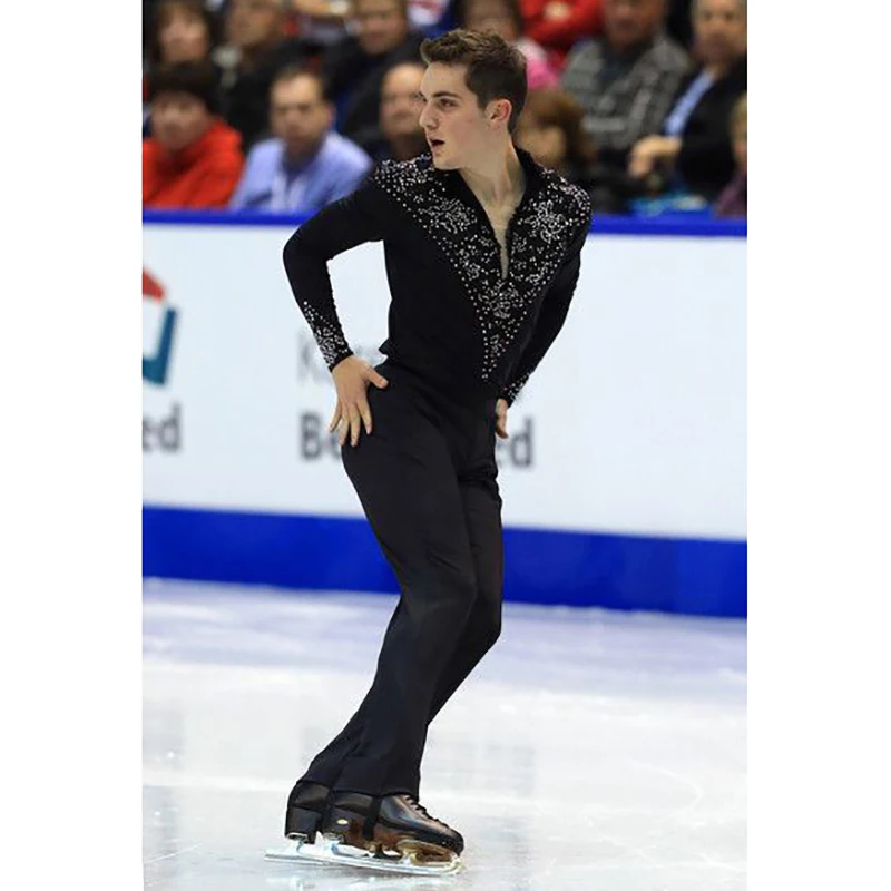 

Nasinaya Boys Man Figure Skating Performance Clothing Tops Only Customized Competition Ice Skating Leotard Gymnastics Elastic
