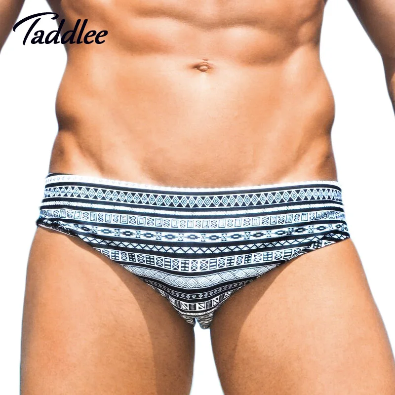 taddlee marca uomini sexy costumi da bagno brasiliani taglio classico costumi da bagno nuoto slip gay