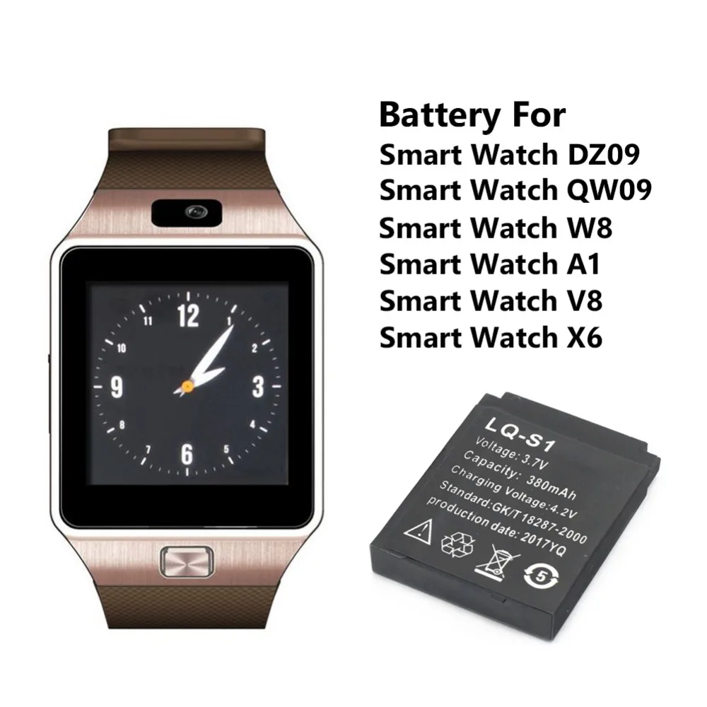 100% Original Smart Watch Battery 3.7V 380mah Lithium ion