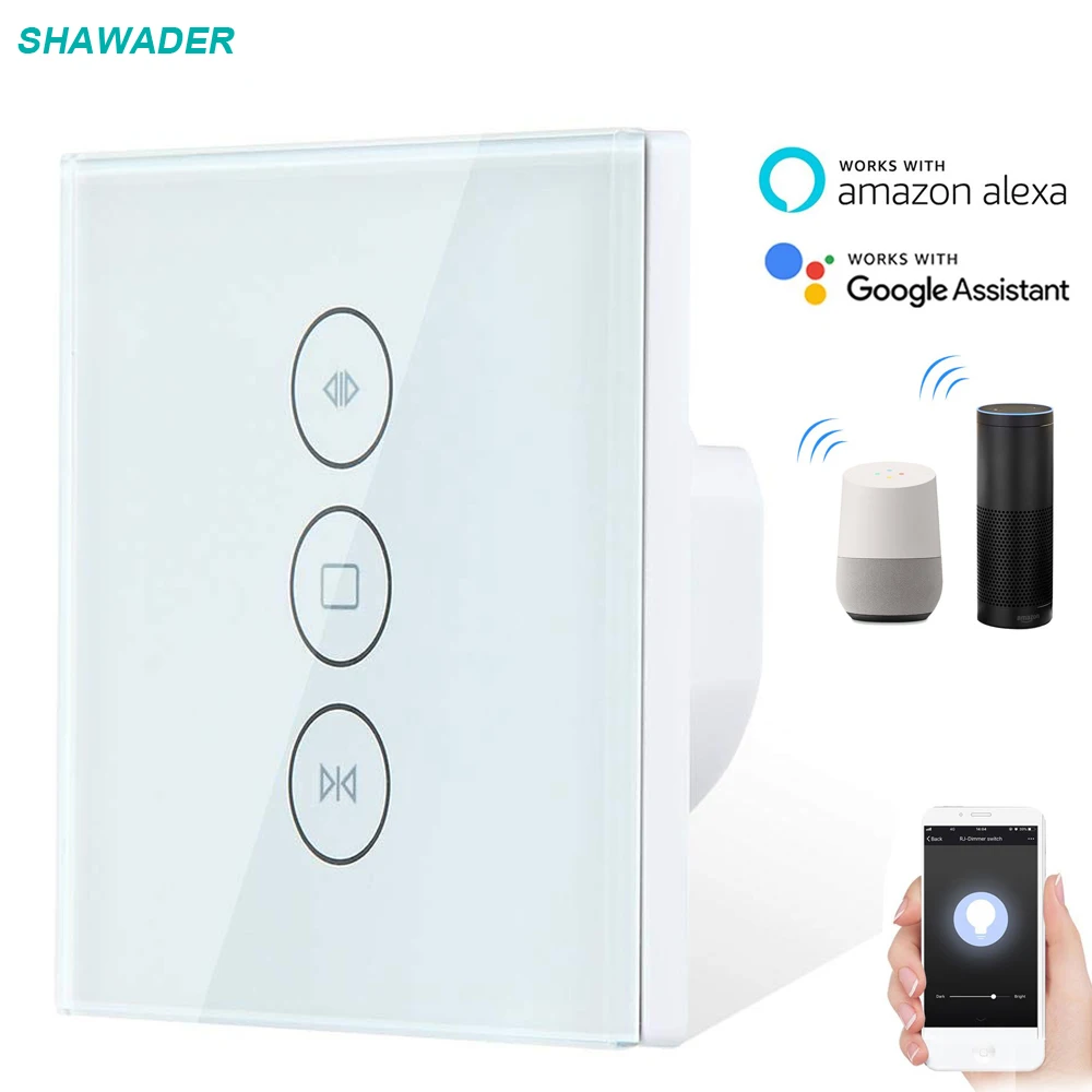 

Shutter Timer Wifi Switch Blinds Clock Watch Switch for Roller Shutter Motor Tubular Compatible With Alexa Echo Google Assistant