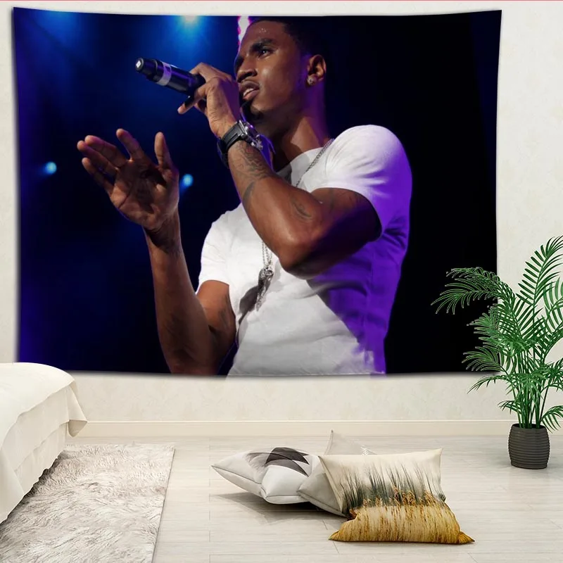 Пользовательские Trey Songz Печатный креативный гобелен гостиная спальня фон