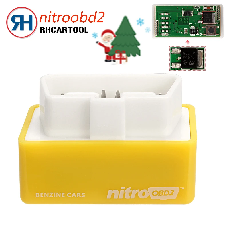 

2pcs NitroOBD2 Performance Chip Tuning Box Nitro OBD2 Plug and Drive More Power Torque For NitroOBD Gasoline for Benzine Petrol