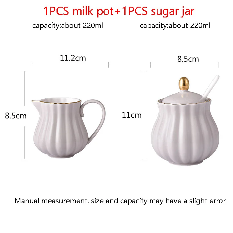 2 шт./лот, 200 мл, короткая керамическая фарфоровая ручка, молочный горшок с сахарной баночкой, набор для офиса, сада, послеобеденного чая, чайный горшок, домашняя посуда для напитков, подарок - Цвет: B