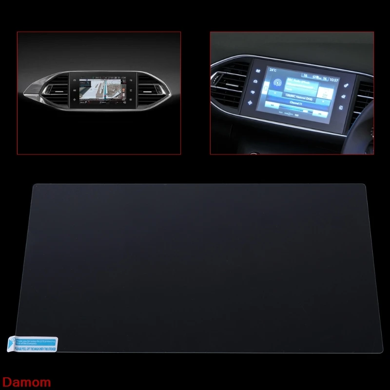 

Car Navigation Tempered Glass Screen Protector For Peugeot 308 408 508 208