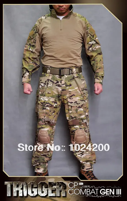 Allwin Tactical bdu CP Gen 3 боевая рубашка+ брюки костюм/BDU Военная армейская одежда(с защитными накладками