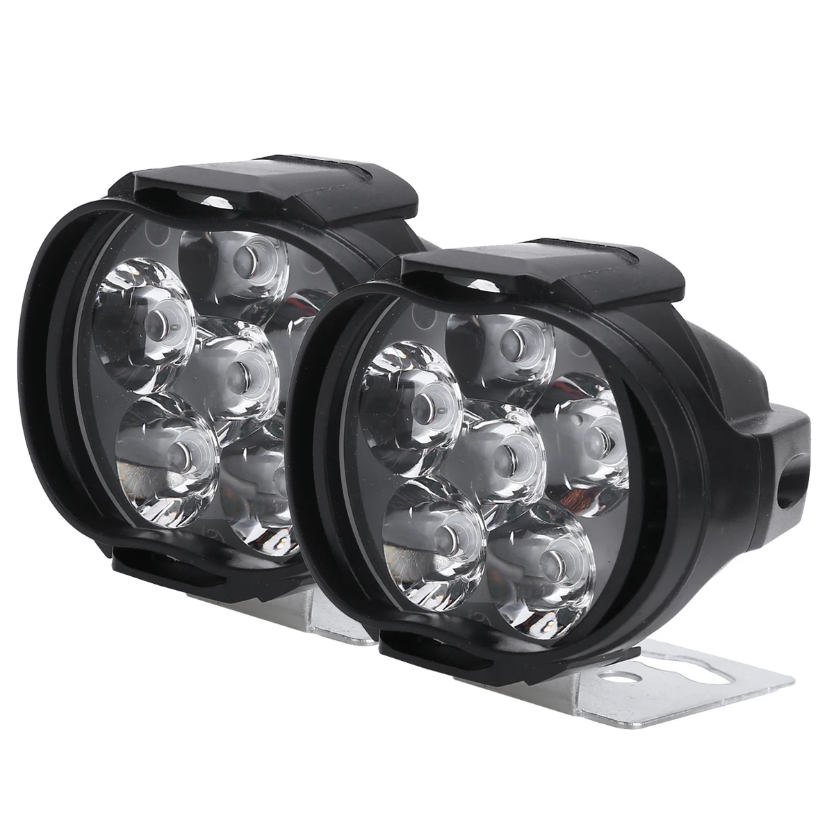 1pair Motorcycle Headlight Scooter Fog Spotlight LED Motorbike ATV 9-85V Moto Working Spot Light Day-time Running Lamp White