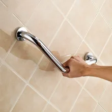 18 Inch Brass Hand Rail Angled Bathroom Safety Bathtub Grab Bar Rail Handgrip Chrome Brass Wall