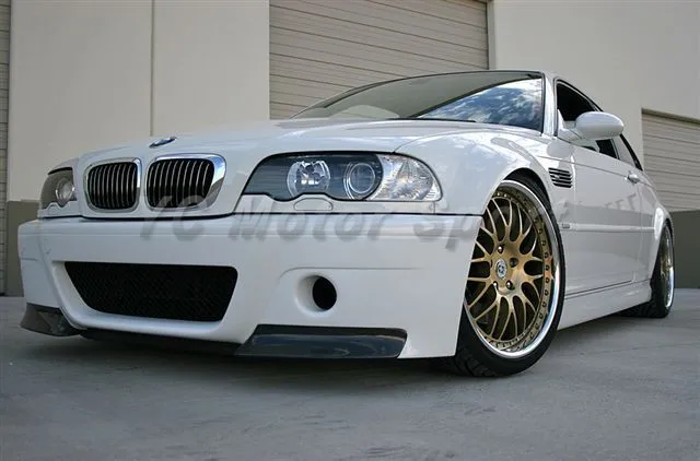 2000-2006 BMW E46 2D Coupe 4D Sedan & E46 M3 CSL Style PP Front Bumper with FRP Spliter (16)