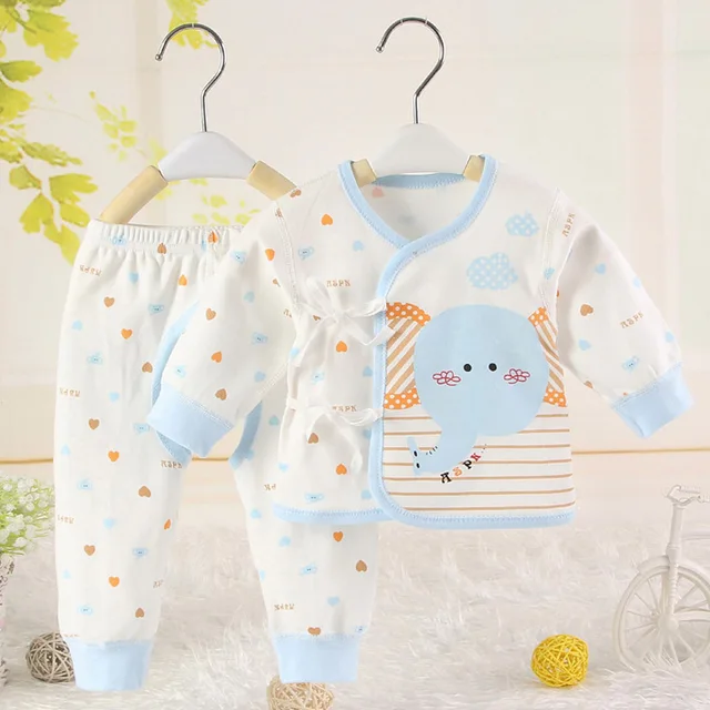 Soft 100% Cotton Newborn Baby Girl Clothing Set 2 Pieces Newborn Baby ...