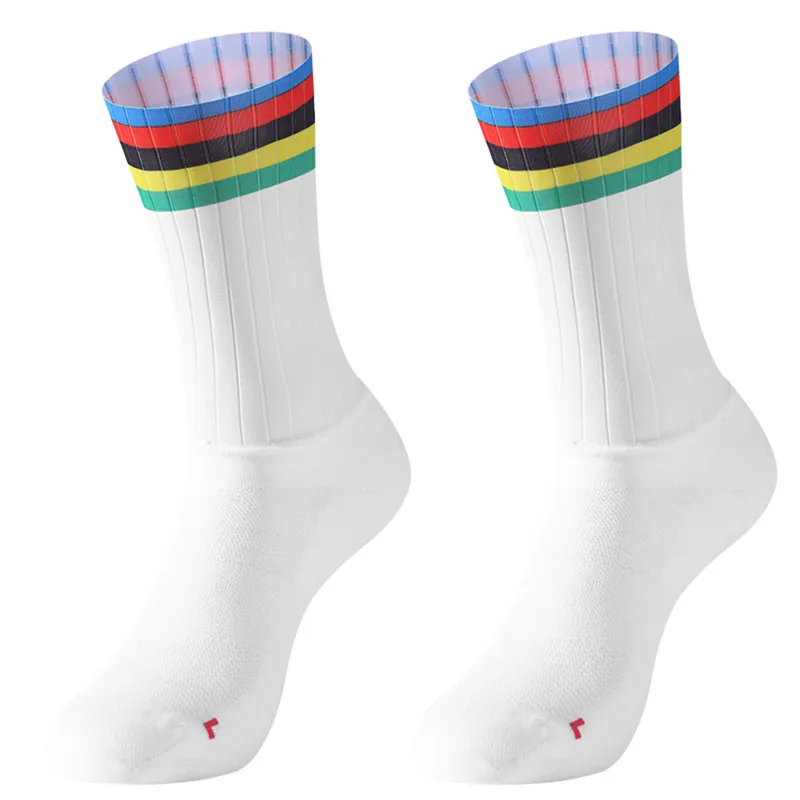 Высокое качество Новые Нескользящие велосипедные носки для мужчин и женщин Интегральные литье высокотехнологичный велосипед Носок компрессионный велосипед Открытый Runni sk19 - Цвет: Неон