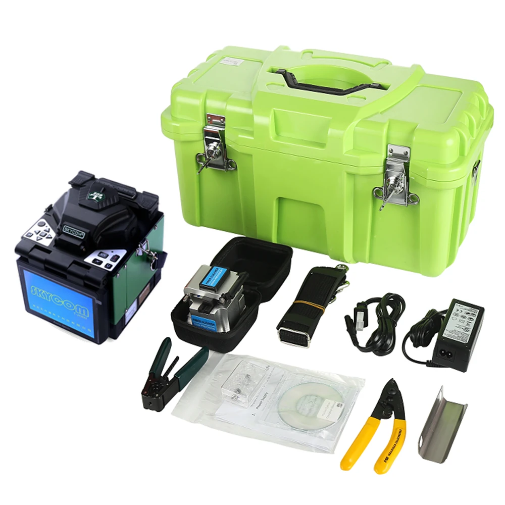 

Free Shipping SKYCOM Multi-language T-208H Digital Optical Fiber Fusion Splicer