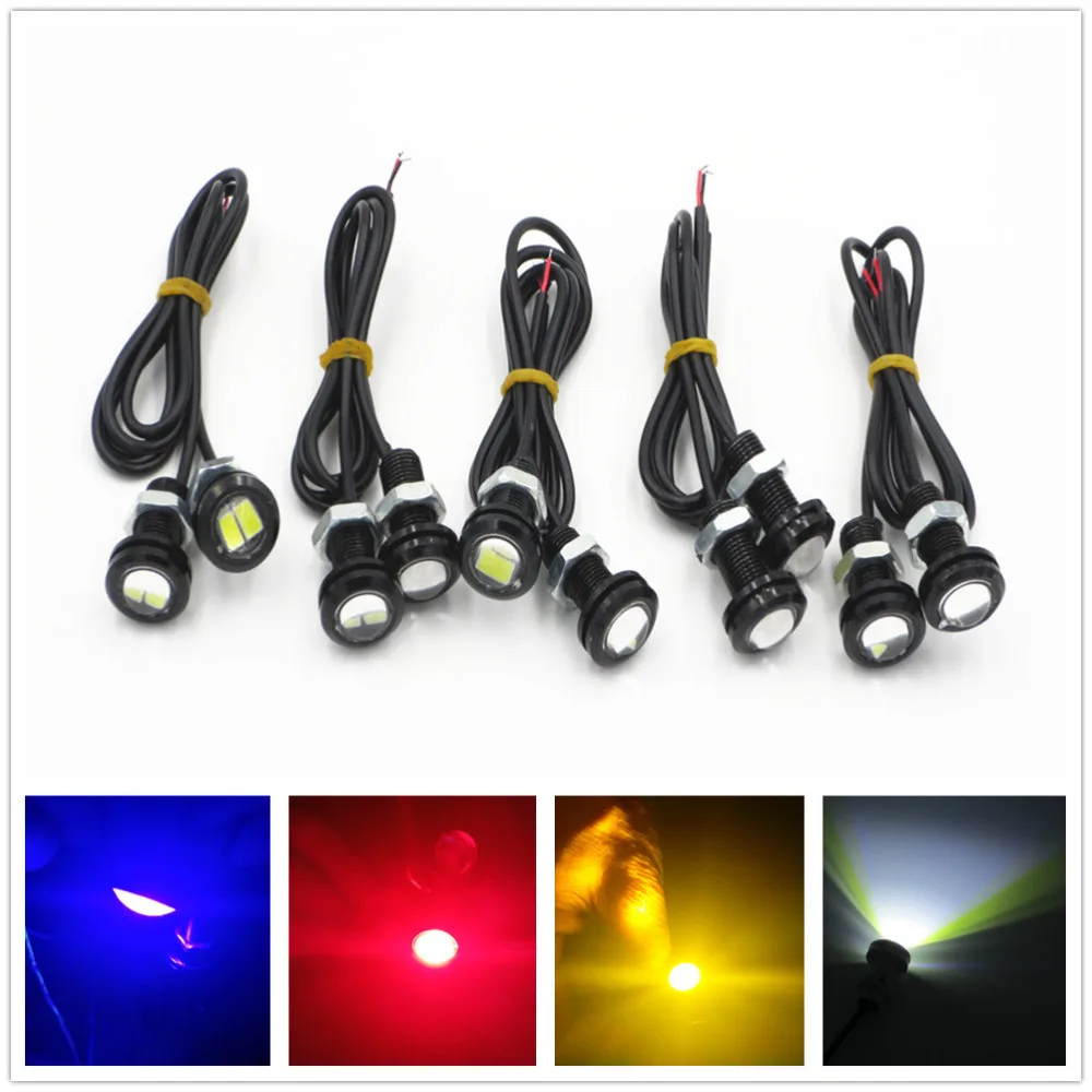 

10 X 9W 18mm 12V White Red Blue Amber LED Eagle Eye Light Car Fog DRL Daytime Reverse Backup Parking Signal