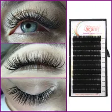 Extension de cils individuels en soie vison bouclés BCD, extensions de cils, épaisses, accessoires de maquillage