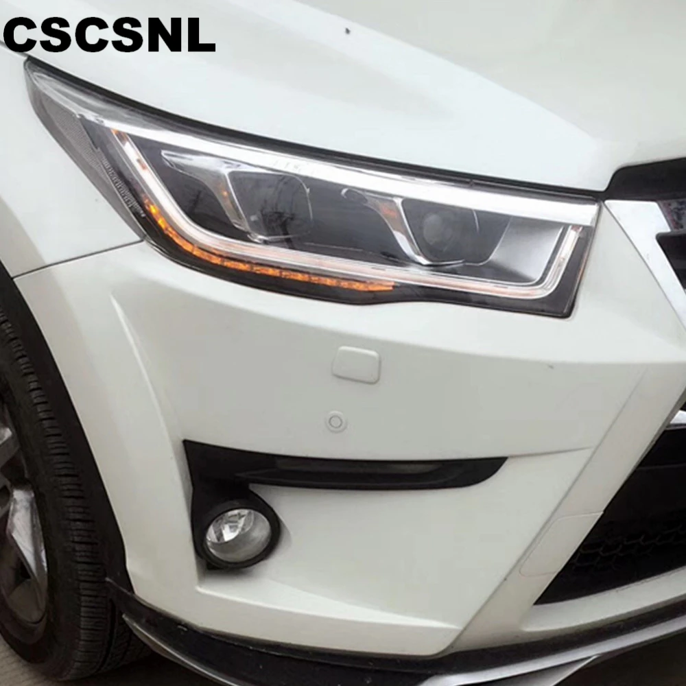 Автомобильный Стайлинг для Toyota Highlander Kluger 2015 2016 2017 фары светодиодный ДХО