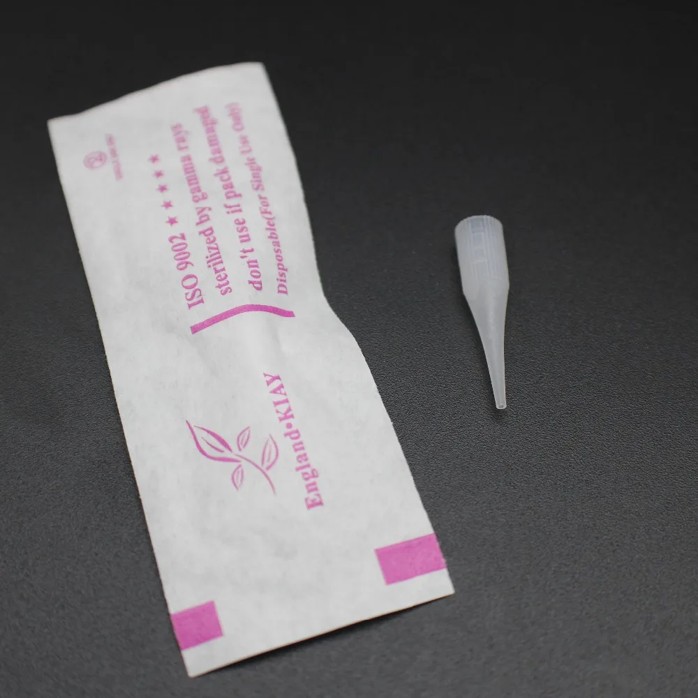 

200pcs Permanent makeup Tattoo Tips Nozzle Individual Package Giant Sun G8650 9740 Eyebrow Lip Tattoo Needle Caps