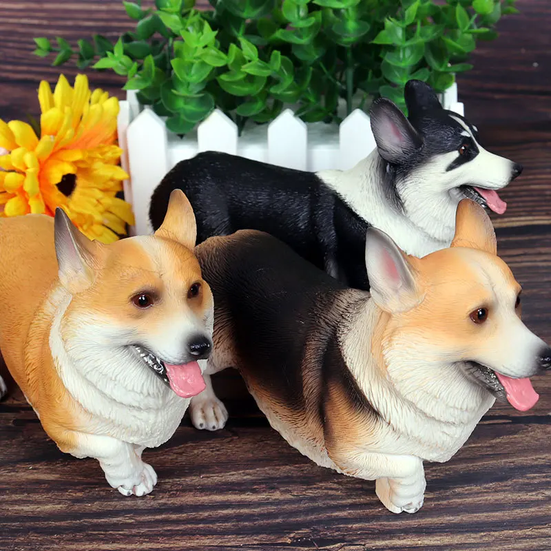 5 видов милых игрушек Welsh Corgi модель имитация Великобритании модели домашних