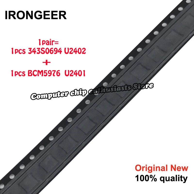 

1pair-10pair 343S0694 U2402 BCM5976 U2401 for iphone 6 6+ plus 6plus touch screen controller driver black white color IC chip