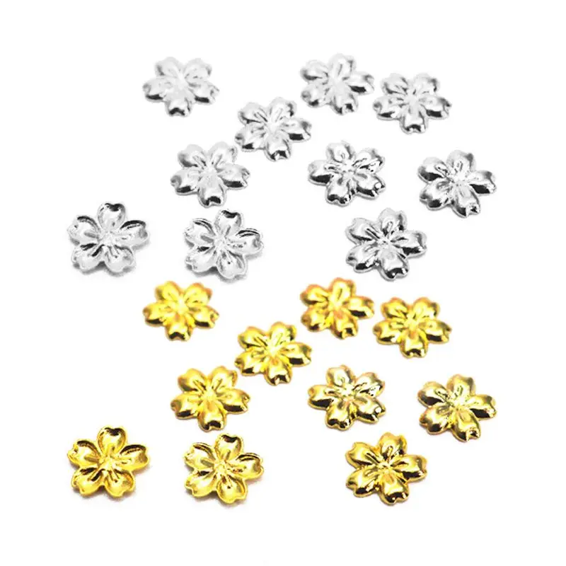 

100Pcs Cherry Flower Frame UV Resin Charm Filling Bezel Setting Cabochon Fillers