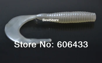 

100PCS White Soft Lure Fishing Bait Capuchin maggots Grub worm Silicone 8cm