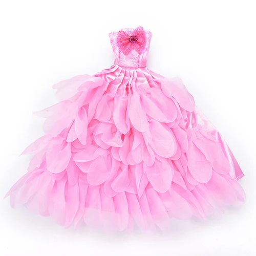 Hot Sale 7 Colors Available High Quality Handmake Wedding Princess Dress Elegant Clothing Gown For for Barbie Doll Dresses - Цвет: 9