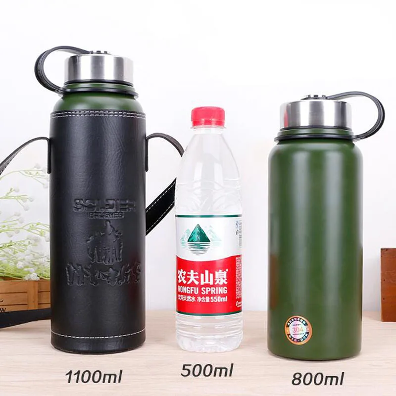 1.1L большой Ёмкость Вакуумная бутылка для спорта на открытом воздухе