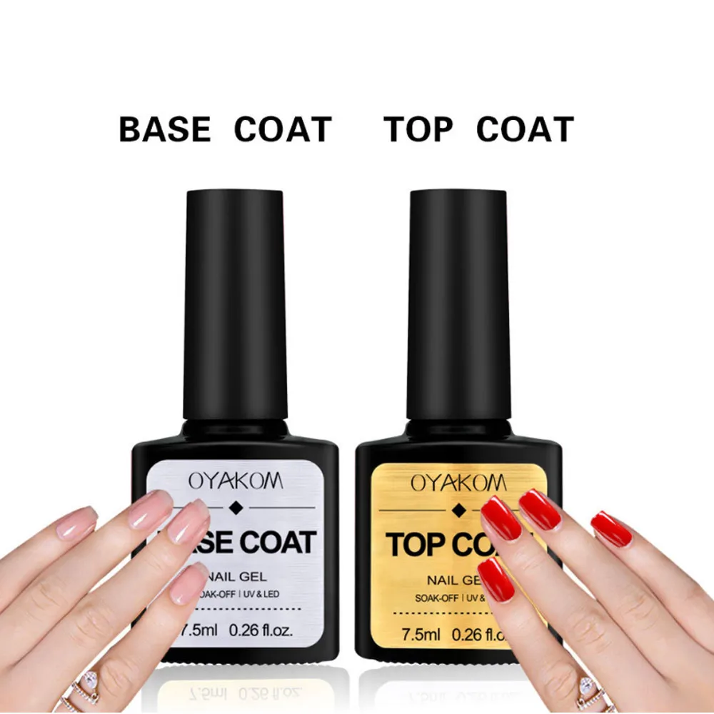 7.5ml Top Base Coat Matte Shiny UV LED Soak Off Gel Nail Polish Primer