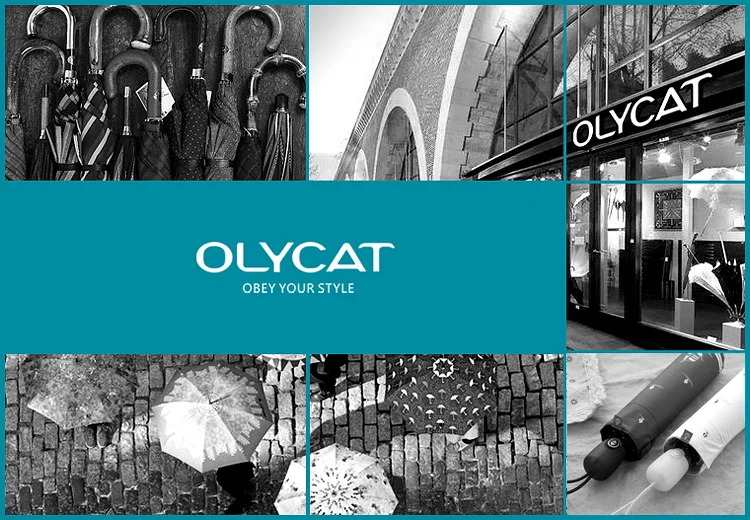 Автоматический мужской зонт OLYCAT, три сложения, с деревянной ручкой, черное покрытие, защита от солнца, складные зонты, 10 K, ветрозащитный, настоящий бренд